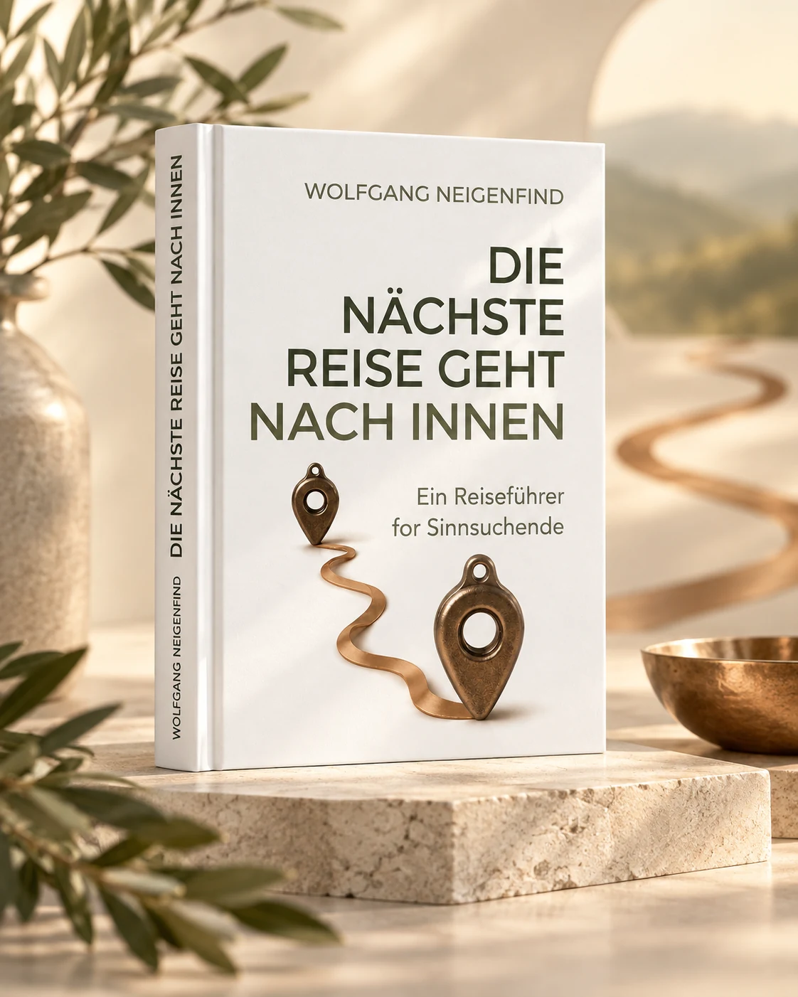 Das Buch Die nächste Reise geht nach innen in einer warmen, ruhigen Studiokomposition